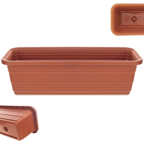 KADAX Blumenkasten, Balkontopf aus Kunststoff, Witterungsbeständiger Pflanzkasten, Blumentopf, Gelän