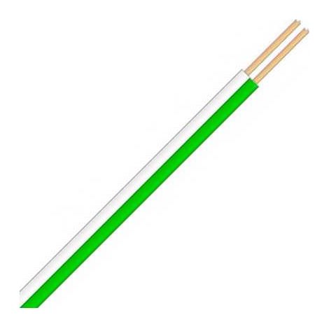 Cavo filo Multipolare Doppino Piattina Sezione 2x0,35 mmq Bianco Verde
