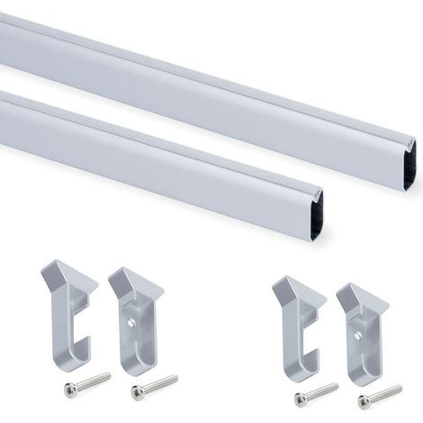 Emuca Kit di barre per appendere in alluminio anodizzato opaco
