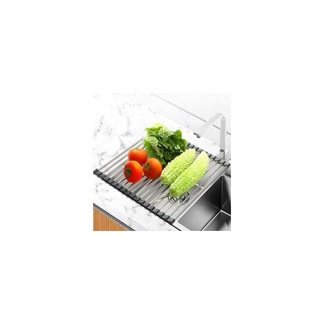 Egoutoire Vaisselle Cuisine, Egouttoir Vaisselle Pliable, Egoutoire Vaisselle Cuisine INOX, Égouttoir à Vaisselle de Comptoir pour Évier, Tapis Egouttoir Vaisselle, 43 x 35 cm (1/5)