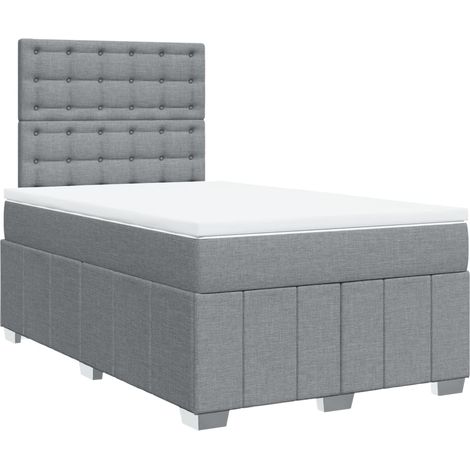 Maison Exclusive - Giroletto a Molle con Materasso Grigio Chiaro 120x200cm Tessuto