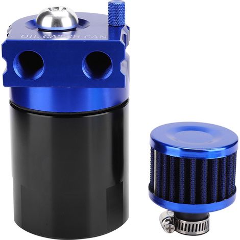 Réservoir d'huile séparateur 300ML pour moteur auto, boîte à air respirable, filtre à huile universel, accessoire noir et bleu (1/3)
