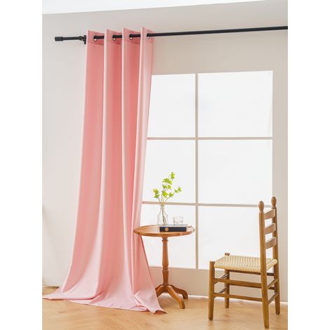 Tenda con occhielli 140x250 rosa semi-oscurante