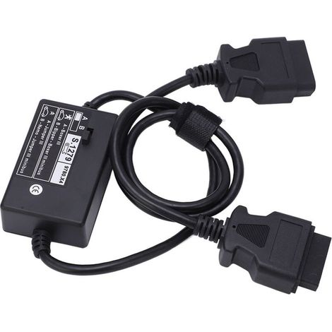 Cable adaptateur OBD2 male-femelle S1279 pour diagnostic véhicule, remplacement module Bipper, compatible norme européenne (1/5)