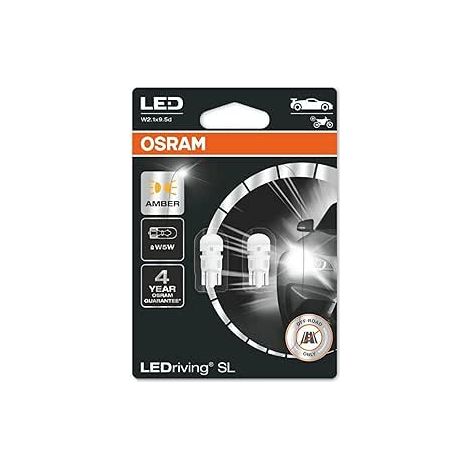2x OSRAM LED Premium Retrofit WY5W T10, LED W5W, éclairage intérieur, 2827DYP-02B, Orange, 12V , blister double (1/4)