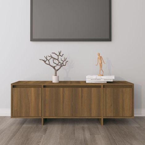 Mueble para TV madera contrachapada marrón roble 120x30x40,5 cm vidaXL