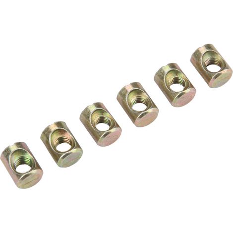 30 écrous cylindriques M6 pour meubles, connecteurs de chevilles, fixations pour armoires (1/5)