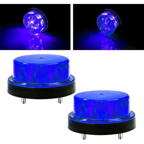 Gyrophare Stroboscopique à LED 24V, Lampe d'urgence Clignotant de Sécurité pour Camions, Tracteurs, Chariots élévateurs, Constructions d'autobus, Jaune (1/5)