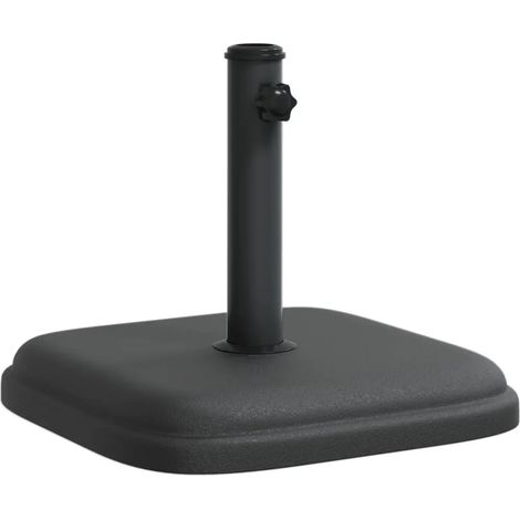 Base quadrata per ombrellone 36 x 36 x 31 cm facile da installare adatta per esterni in qualsiasi condizione atmosferica in plastica nera 020047470