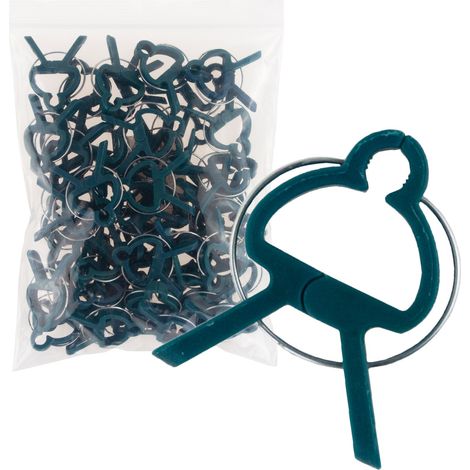 TG67386 CLIP PER FISSARE PIANTE, STELI, RINGHIERE, CLIP DA GIARDINO 50 PEZZI/SET (1/5)