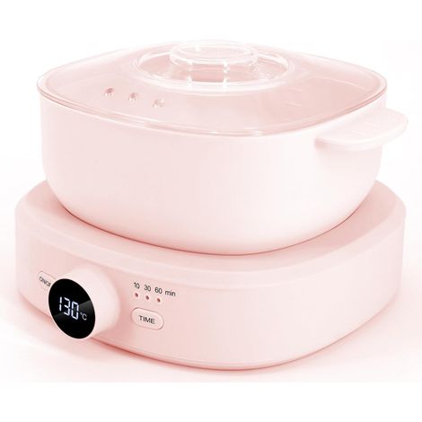 Chauffe Cire Epilation, Température Réglable Machine a Cire Epilation Appareil a Cire Chaude épilation Avec Temporisateur, Pour Toutes Les Perles De Cire Chaude (Rose) (1/5)