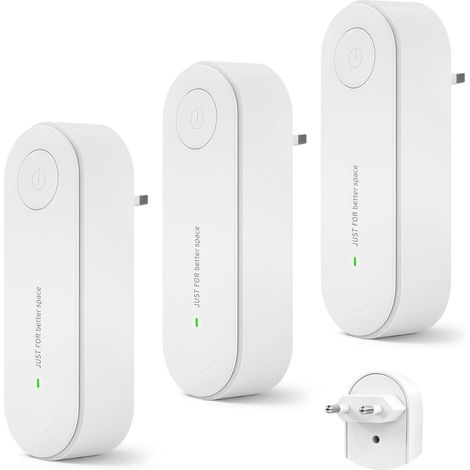 Mini-Luftreiniger, 3er-Pack tragbarer, steckbarer Ionisator-Luftreiniger, geräuscharm, geringer Stromverbrauch, geeignet für Räume bis zu 10 m², für Haustierzimmer, Schlafzimmer, Wohnzimmer, Badezimme (1/5)