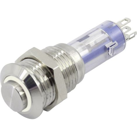 TRU COMPONENTS TC-6647620 LAS4GQH-11ZE/W/24V/S Druckschalter 48 V 2 A 1 x Ein/Aus rastend Weiß 1 S