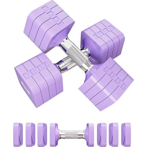 Passer 10KG haltères réglables Ensemble de haltères, Ensemble d’haltères de 2, Chaque 2kg 3kg 4kg 5kg 4 en 1 Poids Ensemble d’haltères pour Femmes Hommes Gymnastique à Domicile entraînement (1/5)