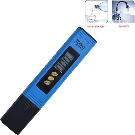 Appareil de mesure multiparamètre numérique 4 en 1 (pH/TDS/EC/température), écran LCD, pour piscines, destiné au contrôle régulier de l'acidité.-AquaForge (1/5)