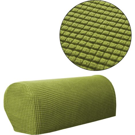 Housse De Repose-Bras - Tissu Extensible En Polyester - Antidérapante - Pour Canapé Fauteuil Relax - Lot De 2 (1/5)