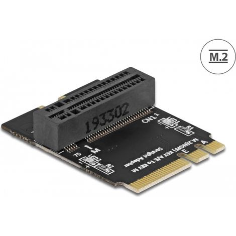 Delock Adaptador M.2 key A+E macho a ranura key M acodada con soporte