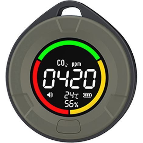 Détecteur De Co2 Intérieur Avec Écran Lcd 400-5000 Ppm, Capteur Portable 1000 Mah Rechargeable Usb-C, Moniteur De (1/5)