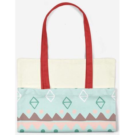 Sac shopping tote bag en coton réutilisable Bonamaison - grand, anse épaule (1/4)