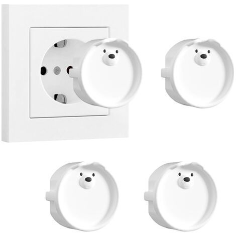 4 Pack Socket, Silicone Box, Decorative Cover/Dust Protective Shell, Socket Covers, Dust Covers, Protective Devices (4 White) (1/5)