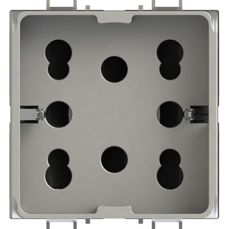 Modulo presa multistandard, 10A, 16A e schuko, serie P, titanio, compatibile con serie Gewiss Chorus - 4Box Side 4B.G14.H21 (1/5)