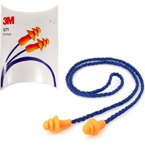 Tappi Auricolari 3M 1271 con Laccio Arancione