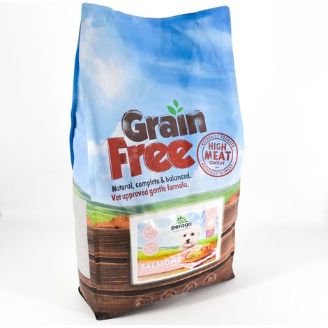 CROCCHETTE PERAGA GRAIN FREE PER CANE CUCCIOLO 12KG SALMONE CIBO PER CANI