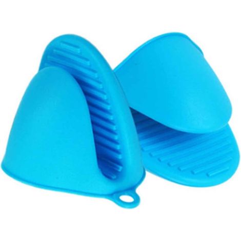 Mitaines Four - Silicone Alimentaire - Résistant Chaleur Jusqu'à 230 °C - Antidérapant Intérieur - Trou Suspension - Pour Cuisine Marmite Four - 2 Pièces