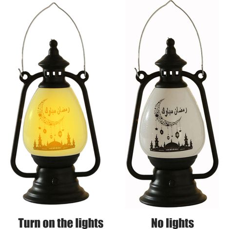 Lampe Ramadan, bougie électronique Eid, bougeoir, lampe à vent pour la décoration de la maison et des fêtes (1/4)