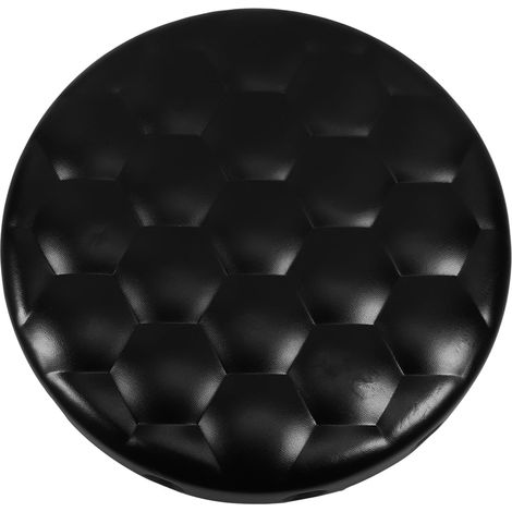 Siège de remplacement pour chaise ronde en cuir PU noir