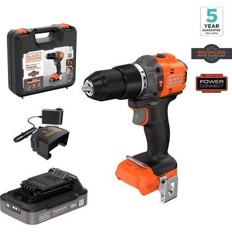 Trapano Avvitatore Black & Decker BLD783E1K 18V con Batteria e Valigetta
