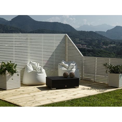 Pannello Frangivista DELUX Pino Laccato Colore Bianco cm. 180X87H 2PZ
