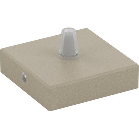 Rosone Quadrato Metallo Sabbia 1 Foro 8X8Cm