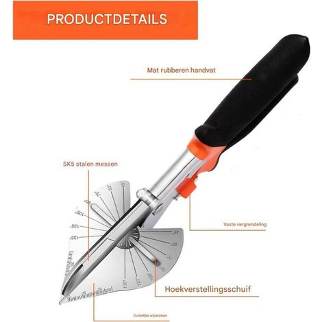 Ciseaux à Onglets Multi-Angles, Goulotte Coupe Angulaire, Pince de Découpe, Cisaille à Onglet à Angle 45 ° -135 ° Réglables, Cisailles à Onglets, Outil de Coupes (1/5)