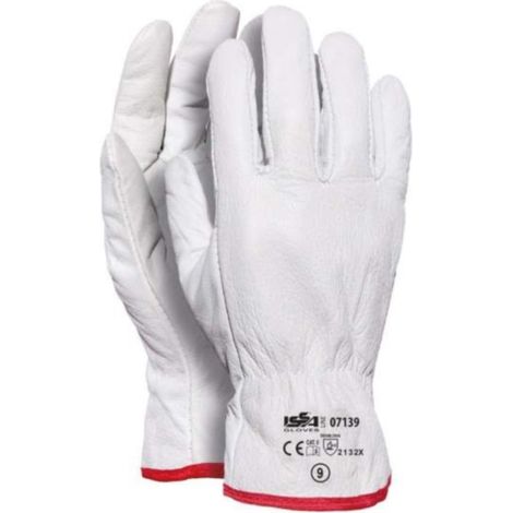 Guanti in pelle fiore da lavoro Industrial Starter 07139 bianchi - 9 (L) - Bianco