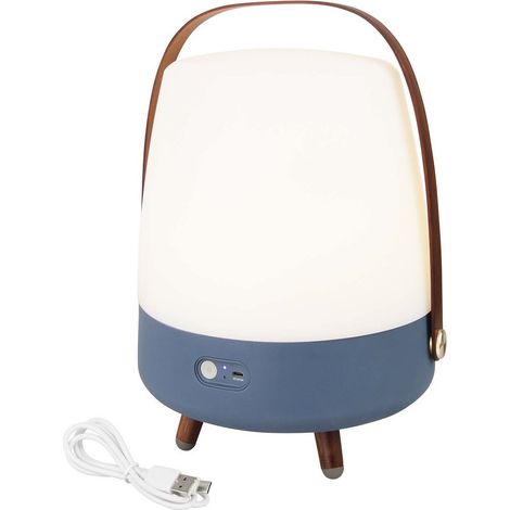 Lampada con altoparlante - Portatile e senza fili - Connessione Bluetooth e suono ad alta fedeltà, colore blu - Lite-up Play Ocean - kooduu (1/5)