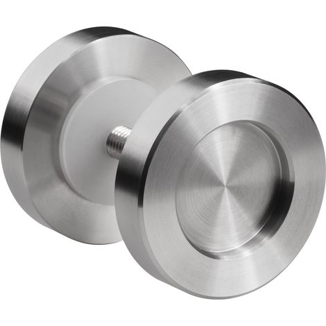 1 Paar Schiebetürgriff ENISA Ø 50 mm Edelstahl gebürstet für Holztüren (1/4)