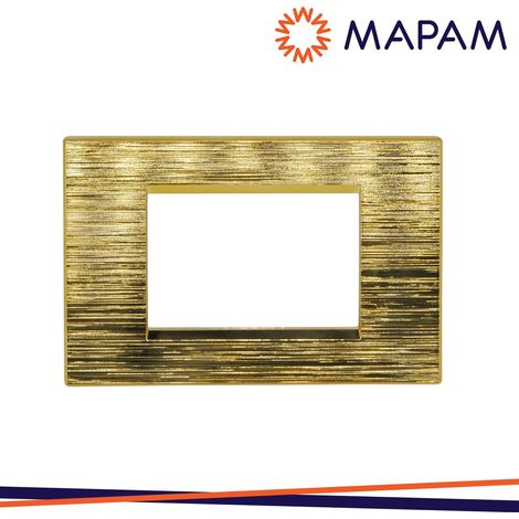 PLACCA TECNOPOLIMERO SPAZZOLATO 8003SL-5 ART 3P ORO (1/2)