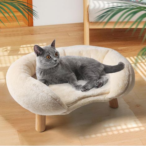Canapé pour chat beige OKWISH 50 x 40 x 24 cm en polyester (1/5)