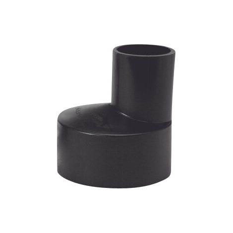 Riduzione PEHD 56x50mm S12.5 eccentrica, nera, QS (Quick Stream) (1/2)