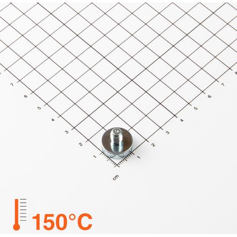 Magna-C Neodym Flachgreifer mit Gewindezapfen Ø16x4,5mm bis 150°C (1/4)