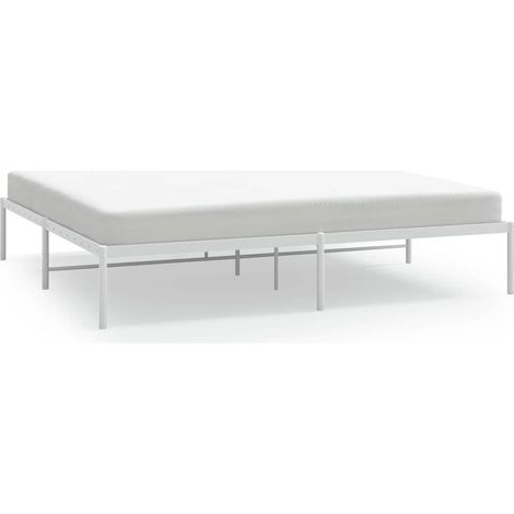 Maison Exclusive - Bettgestell Metall Weiß 180x200 cm