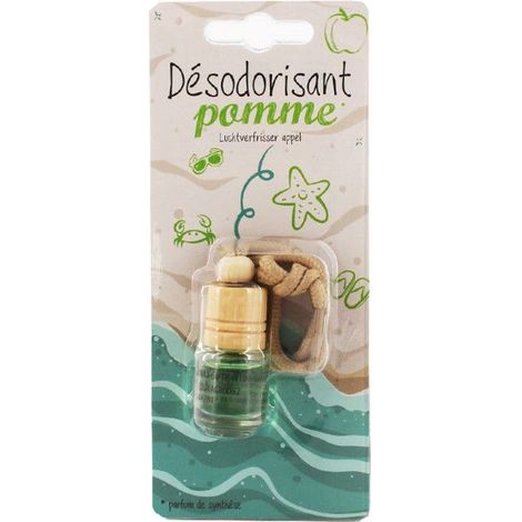Flacon désodorisant à suspendre pour voiture parfum pomme (1/2)