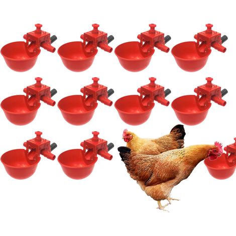 Abreuvoir Automatique pour Poules, Abreuvoir Automatique Poulailler, Systeme D'abreuvement Reglable Solide pour Elevage Arriere-Cour Volaille (1/5)