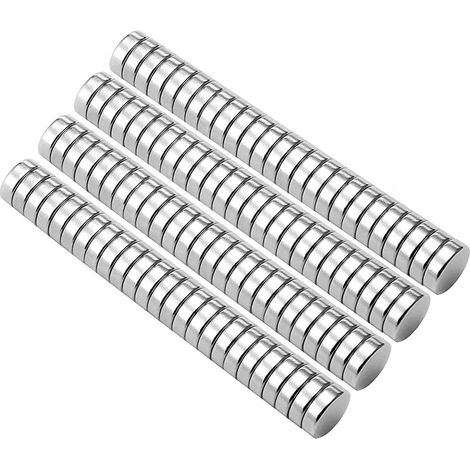 Petits aimants de réfrigérateur Multi-usages pour réfrigérateur, Science, Métiers - Aimant à Disque Rond Minuscule, Argent, 10MM x 1MM, 100Pcs