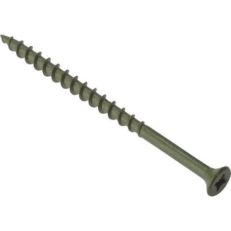 ForgeFix Decking Screw Pozi Compatible ST Green Anti-Corrosion 4.5 x 50mm Tub 1000 FORDS4550T
