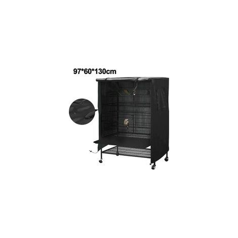 Housse imperméable pour cage à oiseaux, grande taille, lavable, coupe-vent et anti-poussière, noire. (1/5)