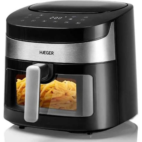 HAEGER Air Banquet -Digital Ölfreie Friteuse - 8 L, 8 Programme, Digitalanzeige,1800W