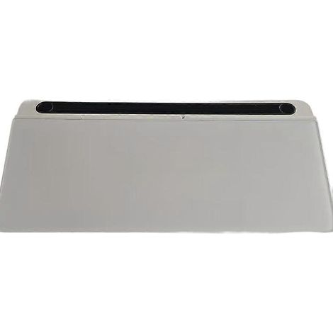 Tableau blanc de bureau en verre avec rangement, support pour clavier mémo en plastique, tableau mémo en verre trempé pour usage domestique ou bureau à domicile. (1/5)