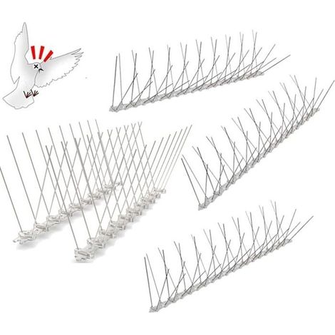 Ecleanfy - Pic Anti Pigeon Inoxydable, 1M 4 Ranges Pique Anti Pigeon Balcon, Pr-assembl Flexible Pic Anti Oiseaux pour Moineaux Hirondelles